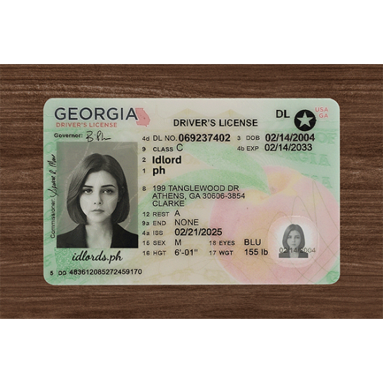 Georgia Fake id front side