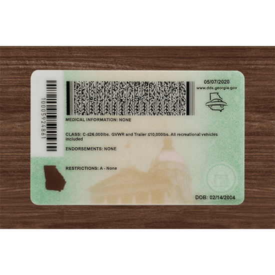 Georgia (GA) Fake ID (2025 version)