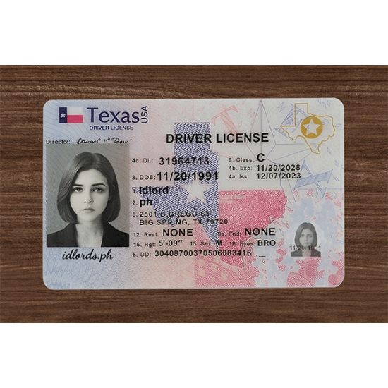 Texas Fake id front side