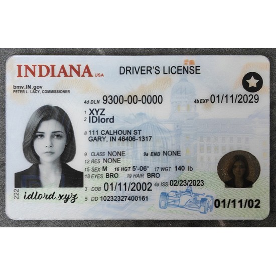 Indiana Fake id front side