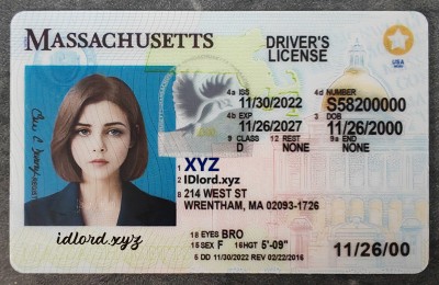 Massachusetts Fake id front side
