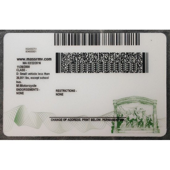Massachusetts (MA) Fake ID