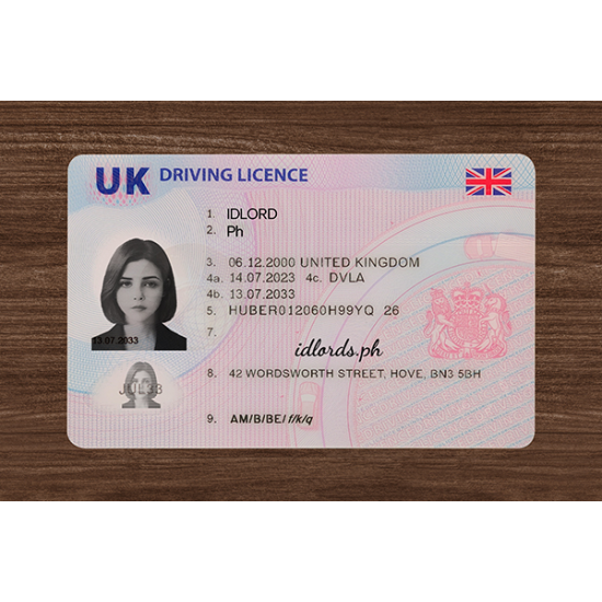 United Kingdom (UK) Fake Dirving Licence